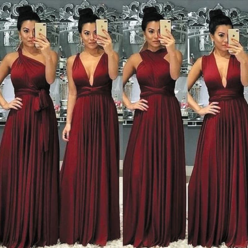 Vestido Feminino Longo Multiformas Roupa Festa Casamento Madrinha Formatura Elegante Plus Size