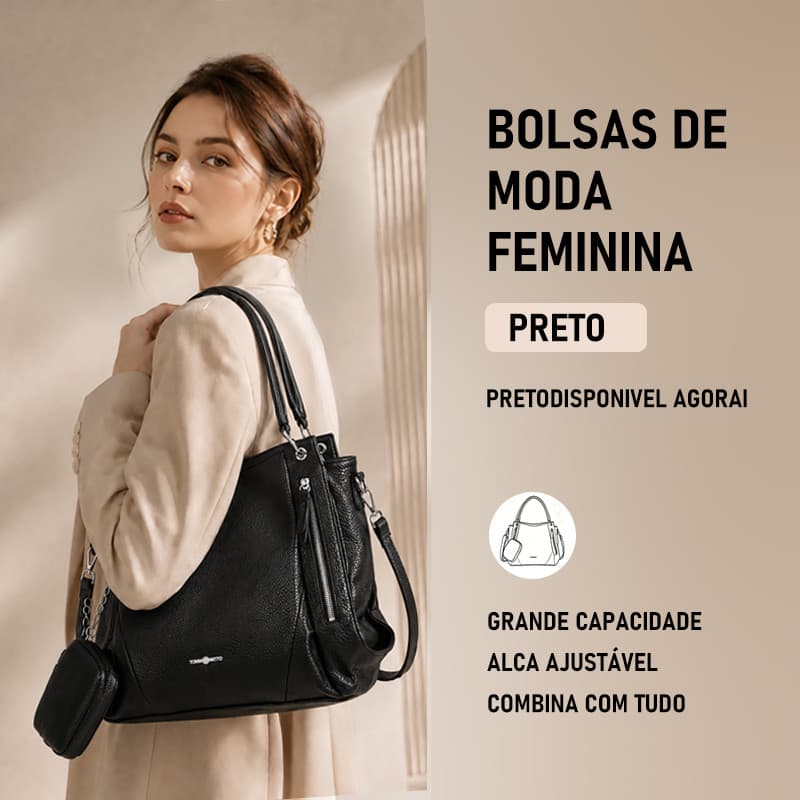 Bolsa Mochila Feminina Grande De Ombro Com