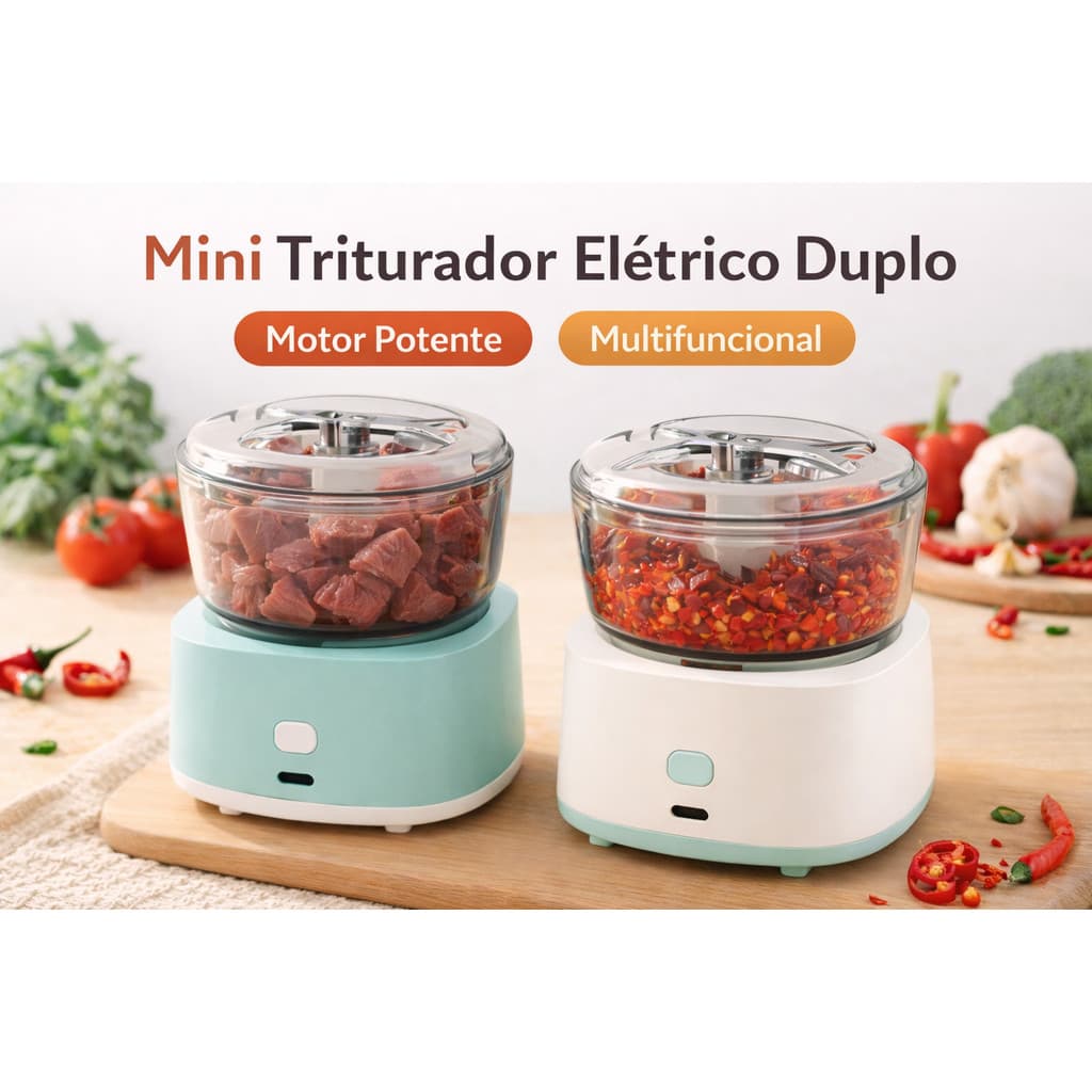 Mini processador de alimentos elétrico picador de